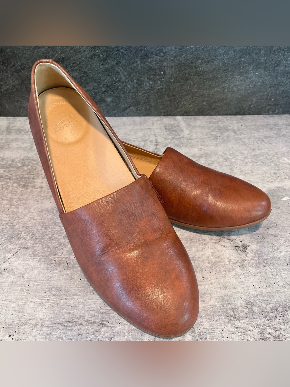 Dansko Larisa Slip On Flats, 41 (11-11.5), Saddle Milled Brown, EUC - Picture 3 of 15